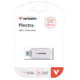 דיסק און קיי Verbatim Plectra USB-C 512GB - צבע לבן