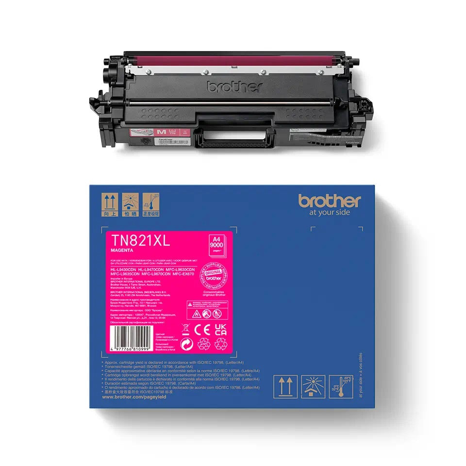טונר מגנטה מקורי BROTHER TN821XLM
