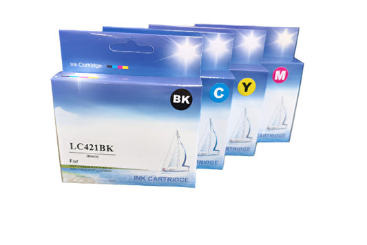 ראש דיו תואם   סט 4ראשים  BROTHER LC421