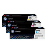 סט 3 טונרים מקוריים CF371AM HP מספיק ל-1,300 דף (HP 128A)