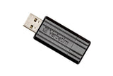 זכרון USB נייד Verbatim 64GB PinStripe USB Drive Black