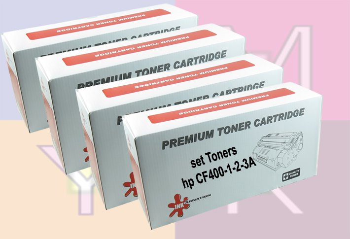 סט 4 טונרים תואמים HP 201A cf400a-401a-402a-403a