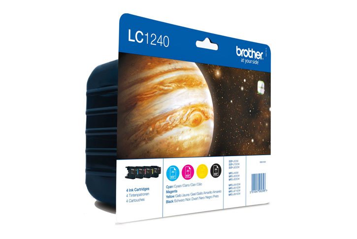 סט 4 ראשי דיו מקוריים BROTHER LC1240