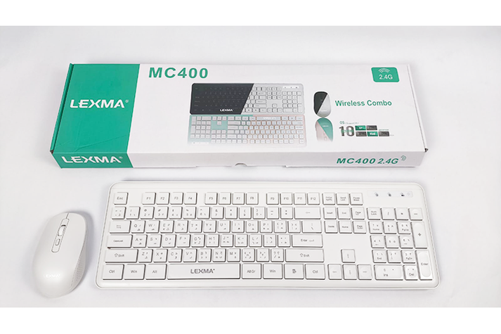 סט מקלדת ועכבר אלחוטיים LEXMA MC 400 – officer