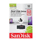 זכרון SanDisk Ultra Dual USB Drive נפח 64GB