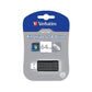 זכרון USB נייד  Verbatim 64GB PinStripe USB Drive Black
